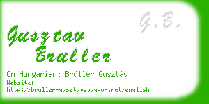 gusztav bruller business card