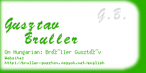 gusztav bruller business card